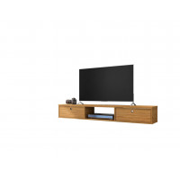 Manhattan Comfort 220BMC2 Liberty 62.99 Mid-Century Modern Floating Entertainment Center with 3 Shelves in Cinnamon